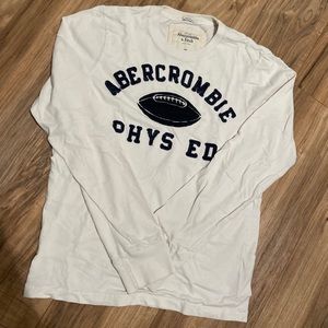 Abercrombie & Fitch White Men Long Sleeve Shirt M